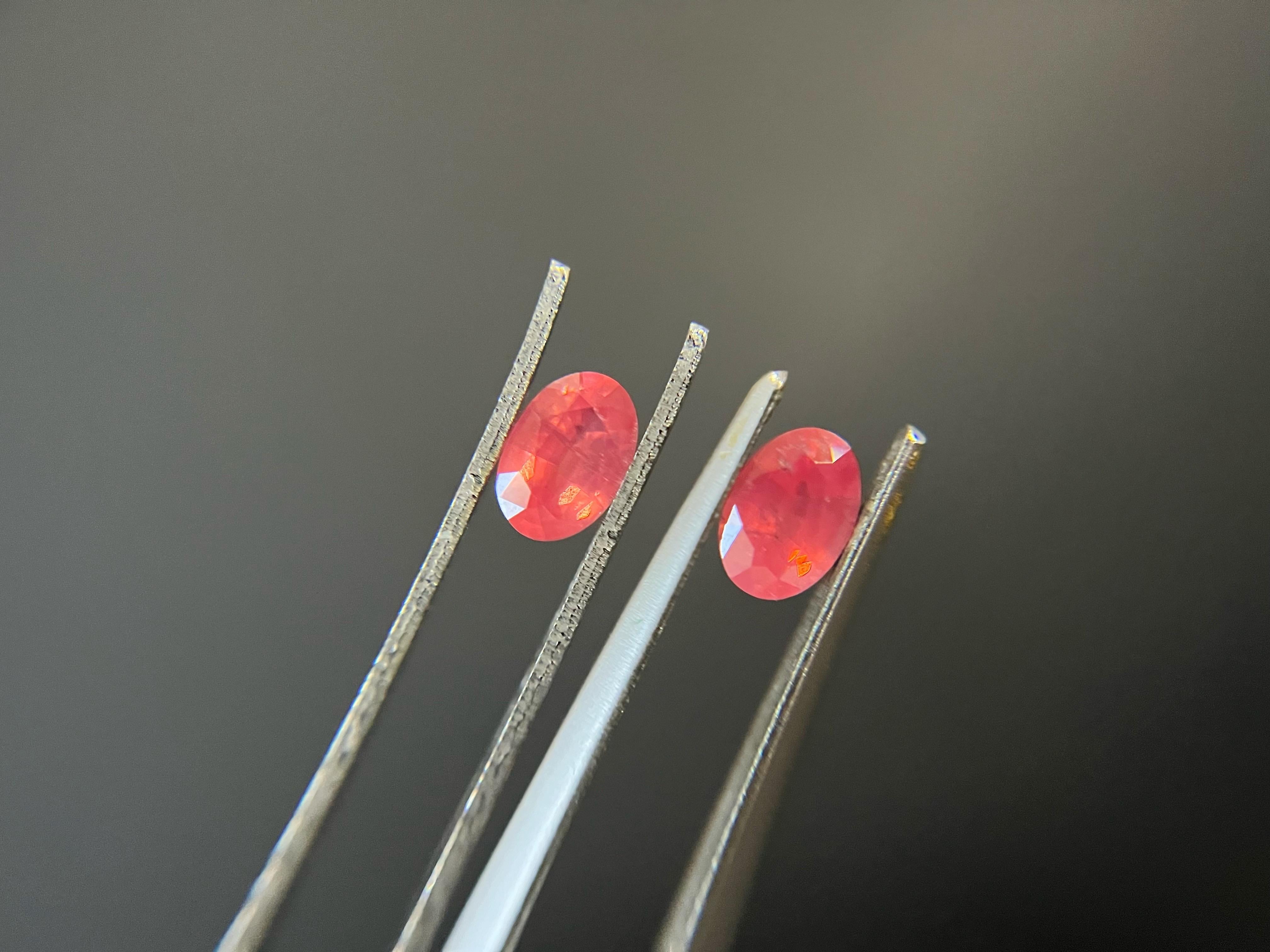 Par de gemas naturales de espinela mahenge para pendientes, fabricación de joyas Artes y manualidades en venta