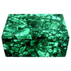 Natural Malachite Box, 1.75 lb Large Full Slab Jewelry Box