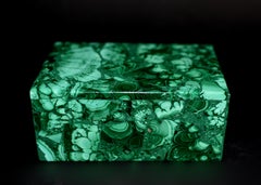 Natural Malachite Box Large 2.4 Lb Jewelry Box
