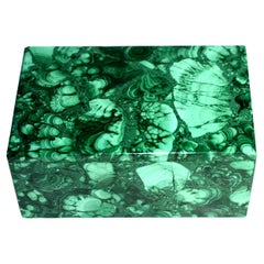 Natural Malachite Box Large 2.4 Lb Jewelry Box