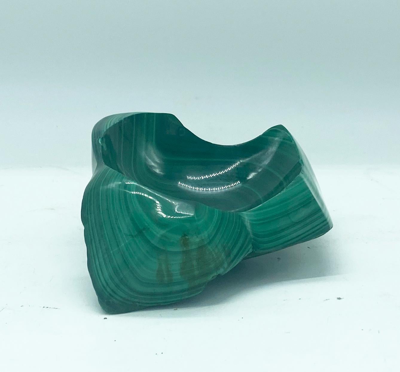 Italian Natural Malachite Dish Bowl or Ashtray