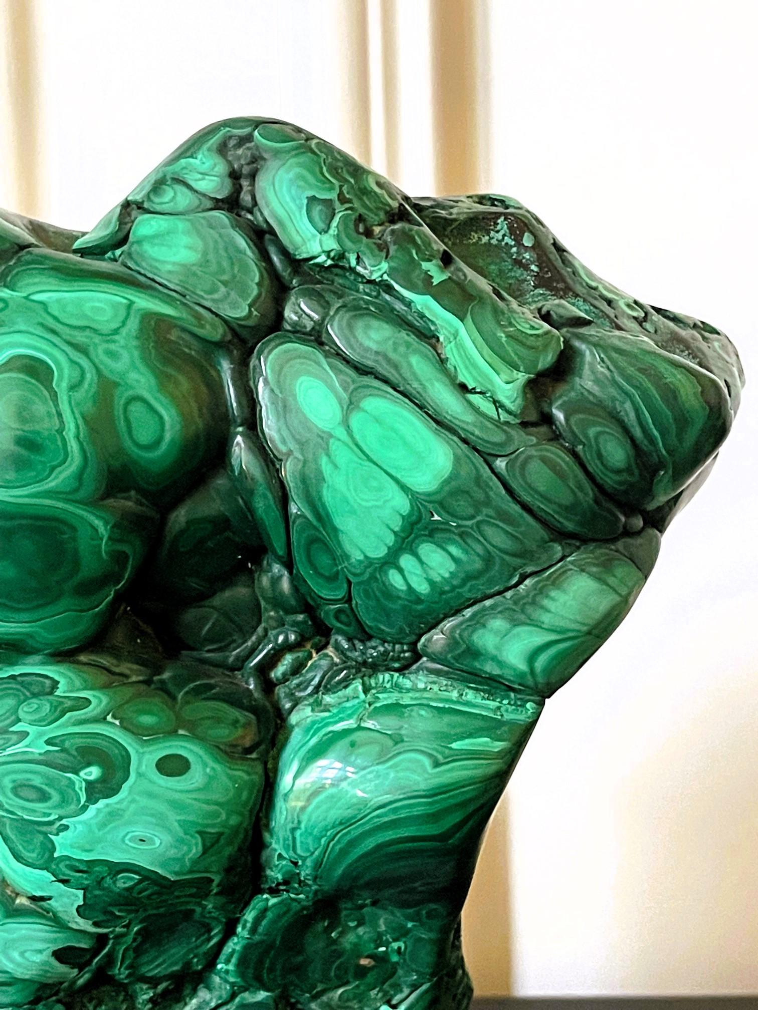 Natural Malachite Rock on Display Stand as Chinese Scholar Stone 4