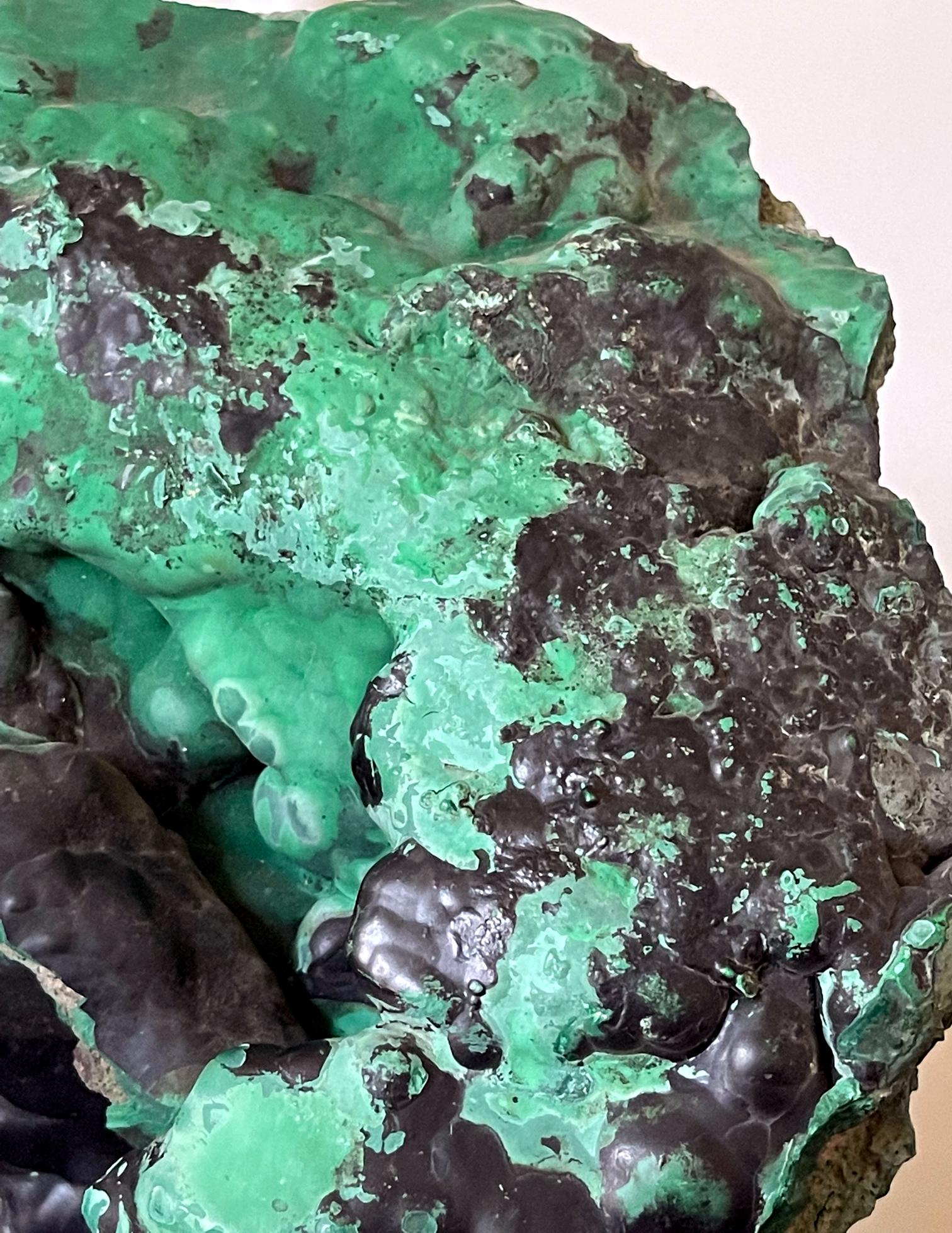 Natural Malachite Rock on Display Stand as Chinese Scholar Stone For Sale 5