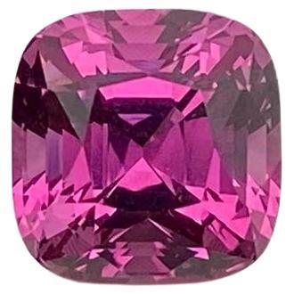 Natural Malaya Garnet Loose Gemstone 3.17 Ct., Cushion cut, Certificate GFCO