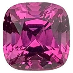 Natural Malaya Garnet Loose Gemstone 3.17 Ct., Cushion cut, Certificate GFCO
