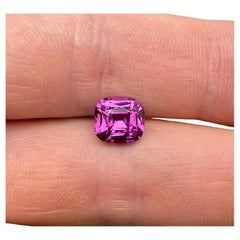 Natural Malaya Garnet Loose Gemstone 3.75 Ct., Cushion cut, Certificate GFCO