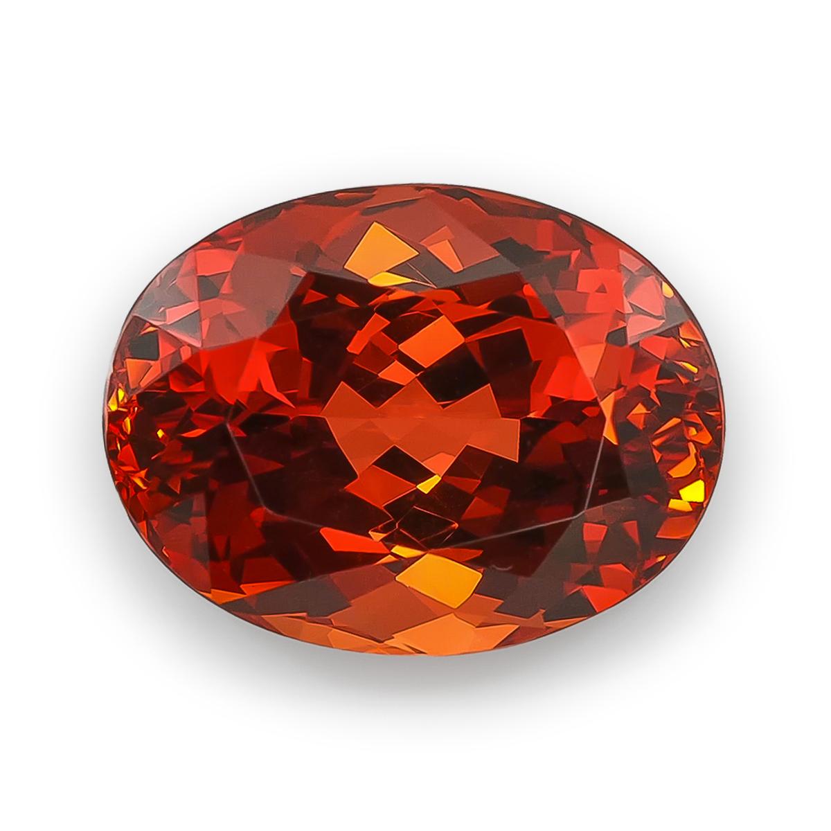 Natural Mandarine-Spessartite Garnet Gemstone 22.04 carats with Guild Report