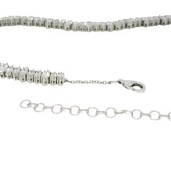 Natural Marquise Cut Diamond 18-Karat Adjustable Tennis Necklace In Stock