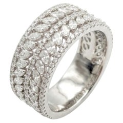 Natural Marquise Diamond 1.30CTS & Diamond 0.55CTS Ring in 18k Gold