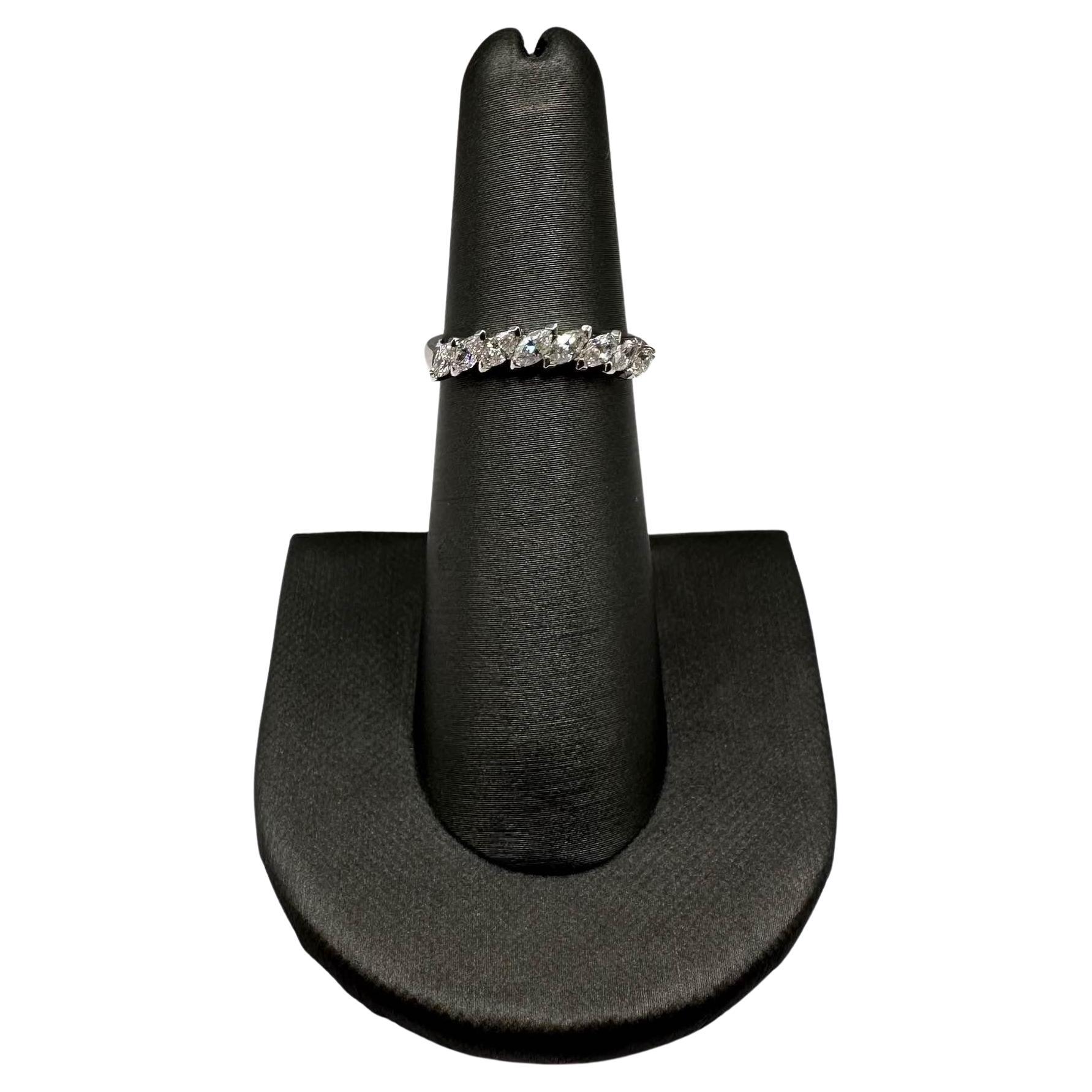 Natural Marquise Diamond Ring in 14kt White Gold - 0.50ctw GH VS/SI, Size 5