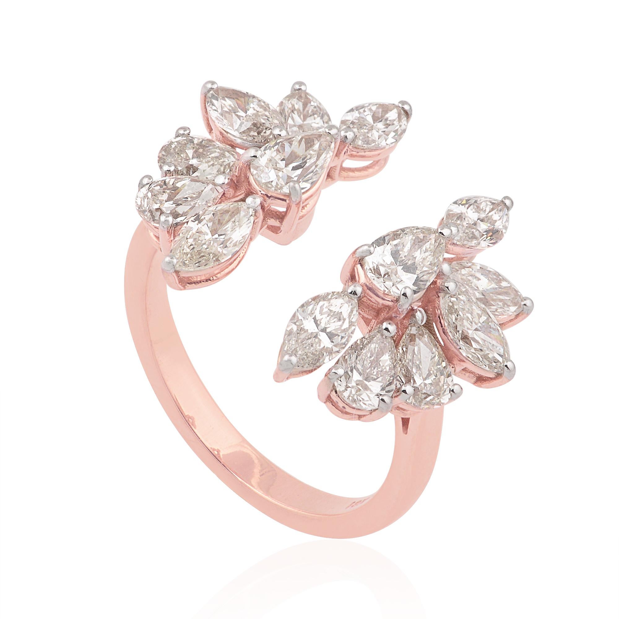 This Natural Marquise & Pear Diamond Ring is more than just a piece of jewelry; it is a timeless expression of love, commitment, and sophistication. Whether worn as a symbol of everlasting devotion or as a statement of personal style, it exudes an