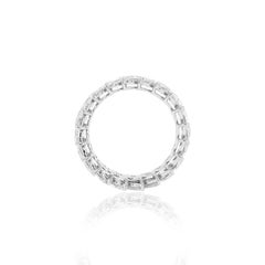 Natürliche Marquise Form Weiß Diamanten Platin Eternity Band Ring