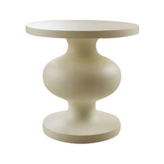 Frank Side Pedestal Table by Wende Reid - Natural, Matte Lacquered or Ebonized