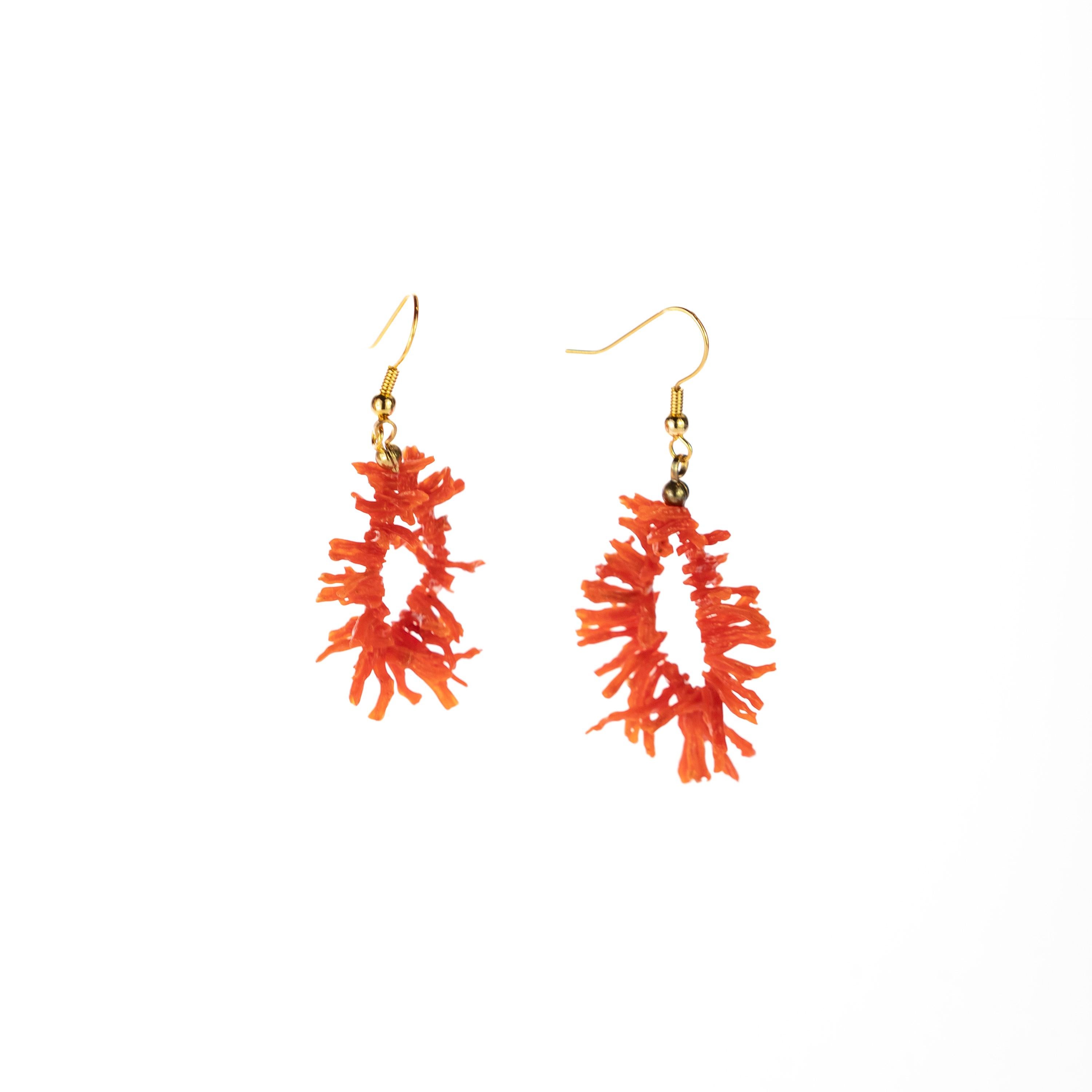 branch coral earrings
