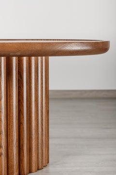 Mesa de centro de madera maciza marrón moderna natural