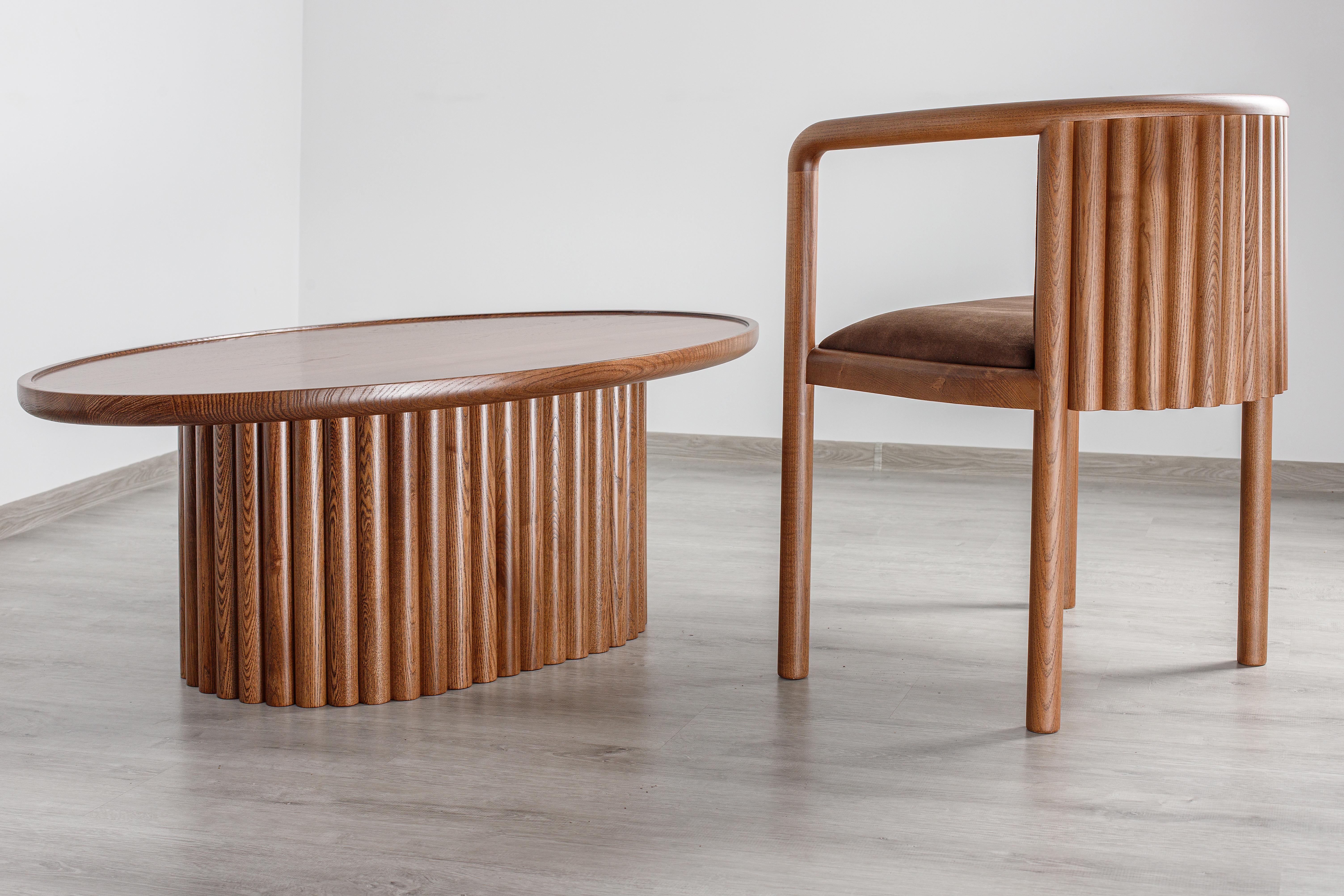 XXIe siècle et contemporain Table basse en bois massif The Moderns Brown en vente