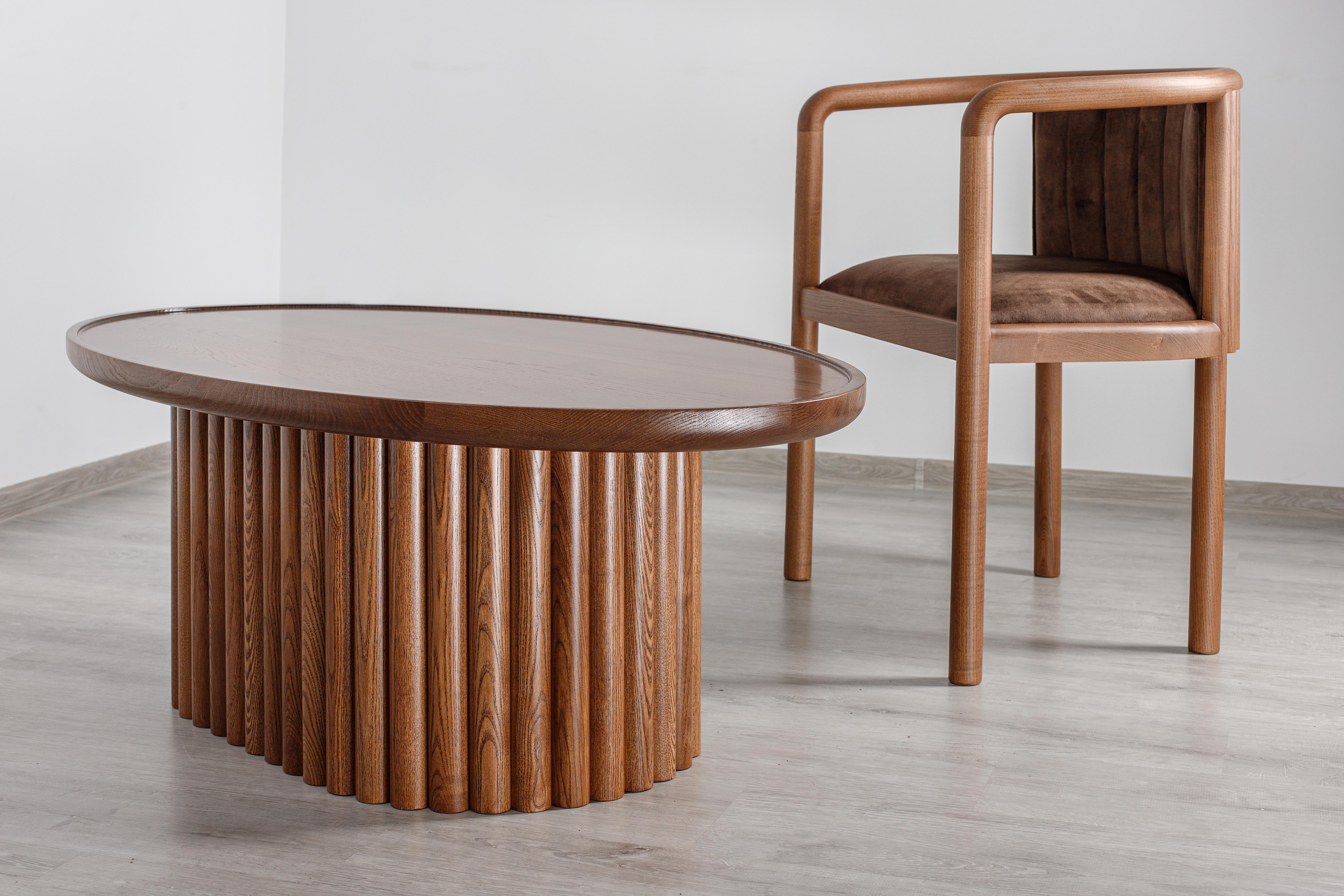 Bois Table basse en bois massif The Moderns Brown en vente