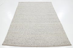 Natural Modern Felted Wool Rug Handmade In Ivory by Apadana