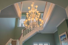 Natural Mood Chandelier 30 Arms White Murano Glass Swing 275 by Multiforme