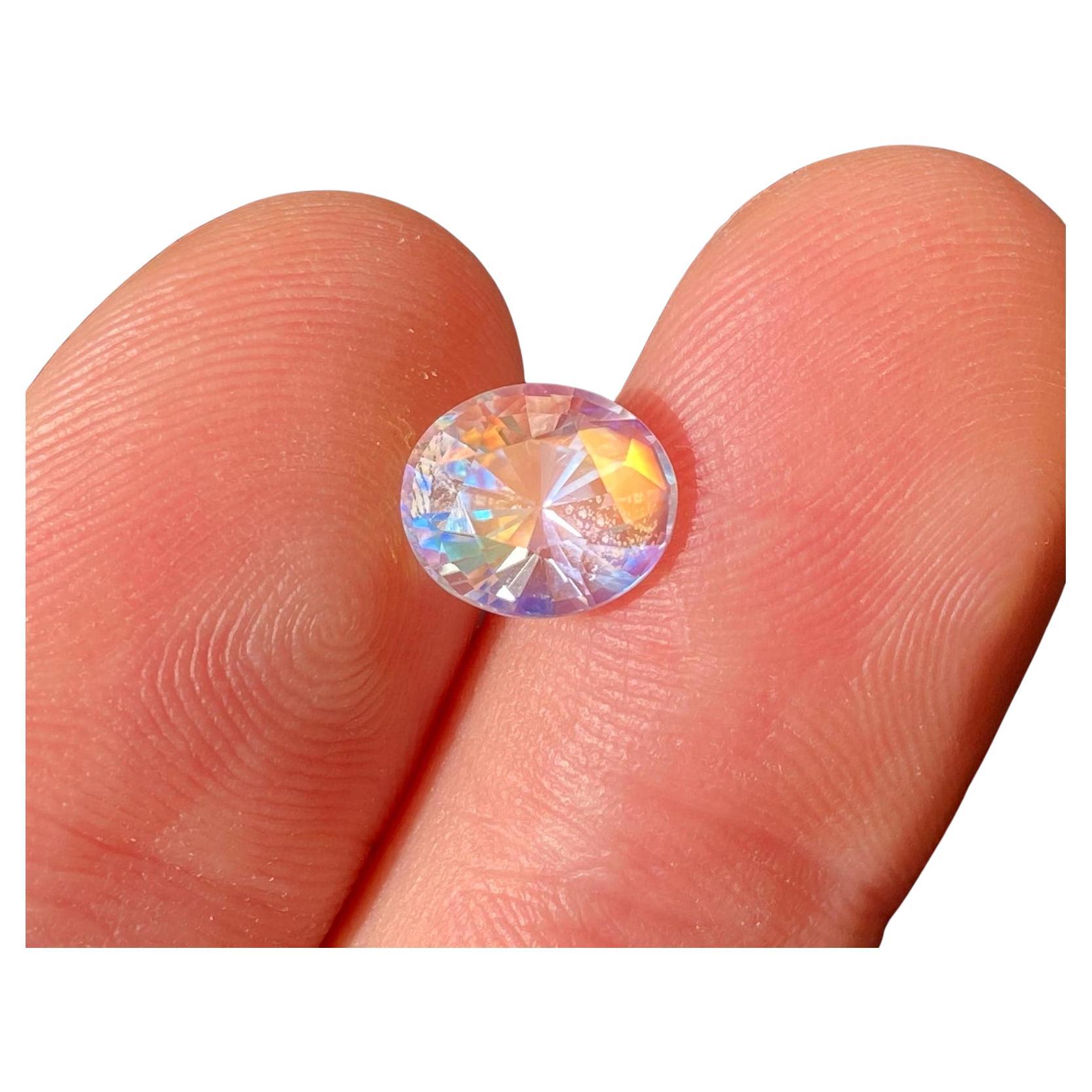 Natural Moonstone Loose gemstone 2.91 ct., Oval cut, Certificate! Madagascar! For Sale