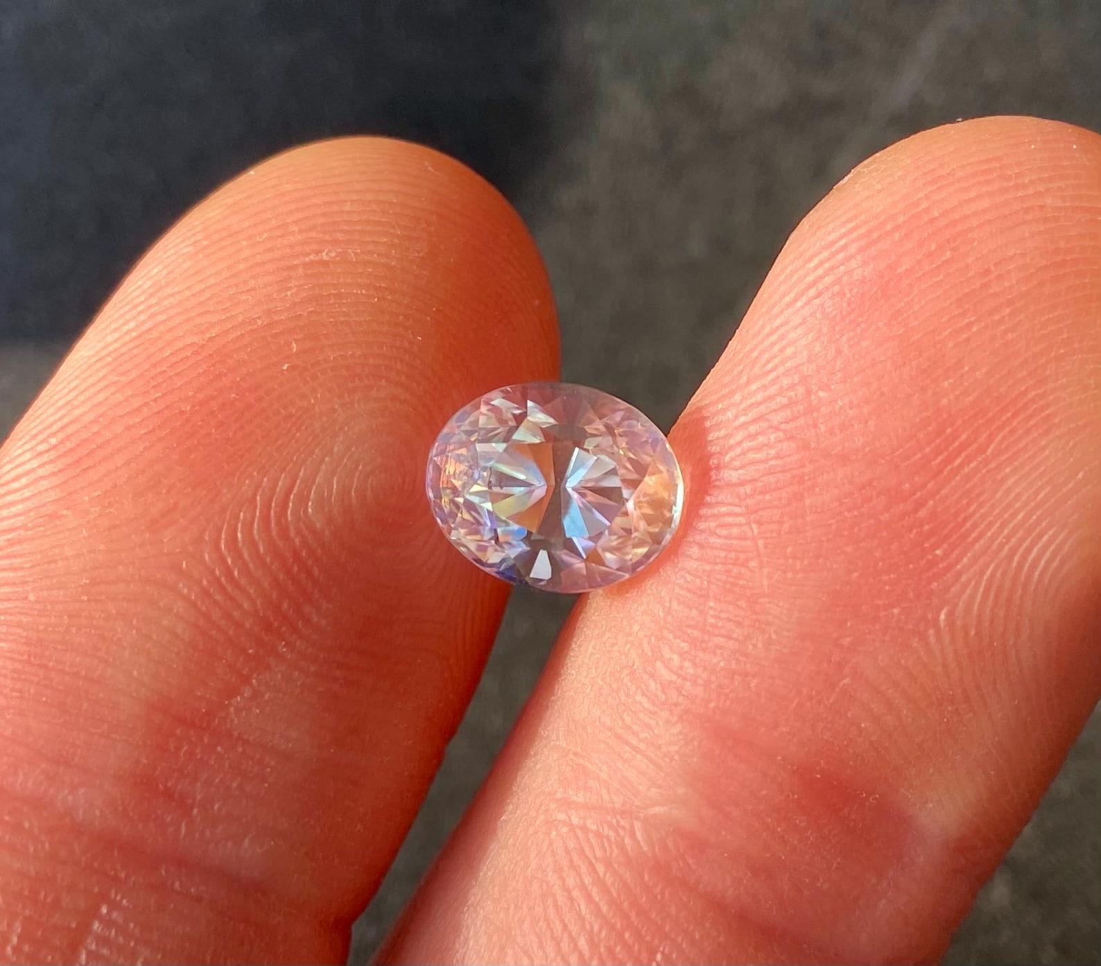 Pierre de lune naturelle non sertie 3.25 carats, taille ovale, certificat ! en vente 5