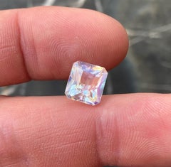 Piedra lunar natural Gema suelta 4.92 ct, talla octágono, ¡Certificada! ¡Madagascar!