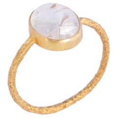 Natürlicher Mondstein Ring 18K Gold