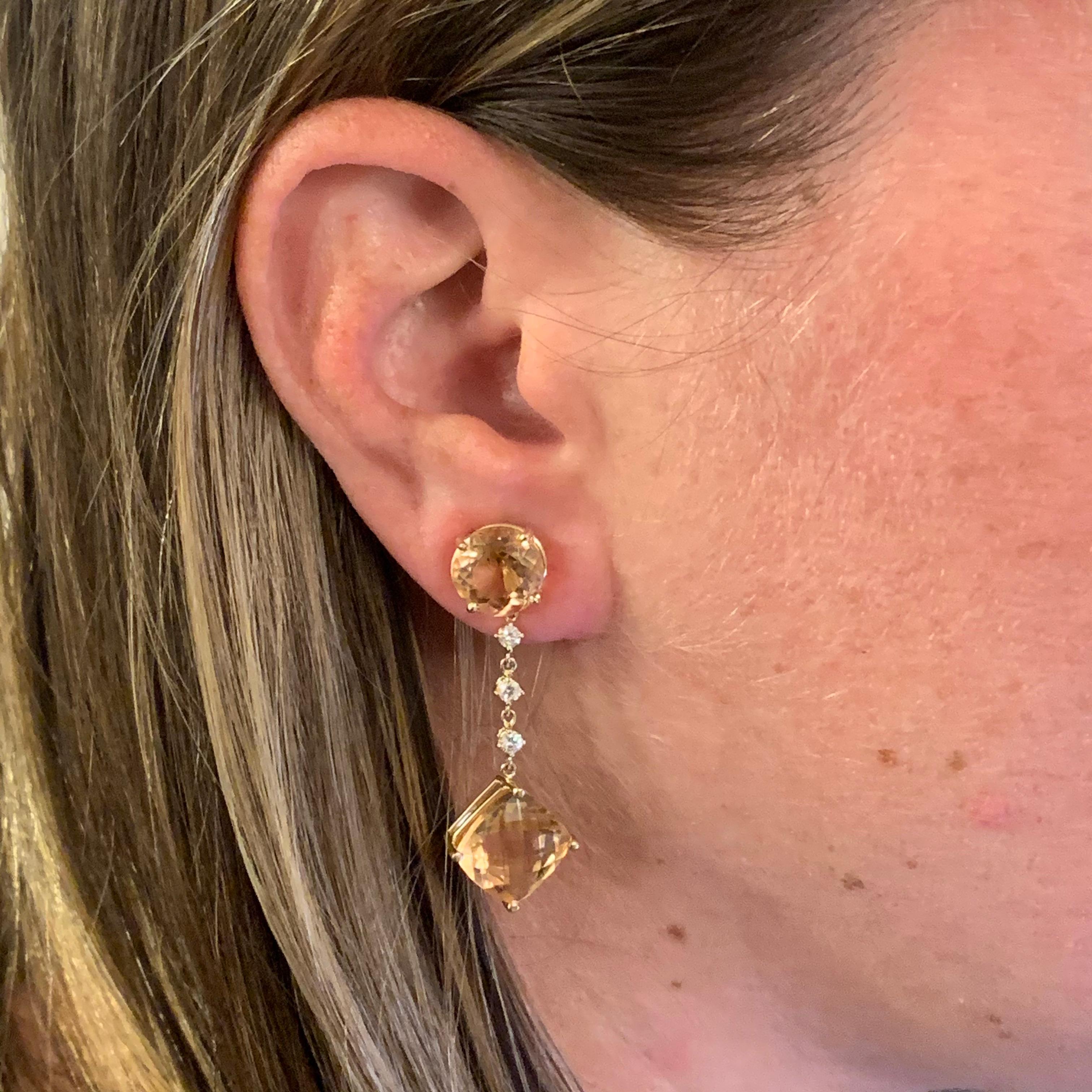 Natural Finely Faceted Quality Morganite Diamond Earrings 14k Gold 10.1 TCW Certified $5,950 111536

This is a Unique Custom Made Glamorous Piece of Jewelry!

Nothing says, “I Love you” more than Diamonds and Pearls!

This pair of Morganite earrings