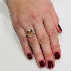 Natural Morganite Diamond Ring 14k Gold 4.26 TCW Certified