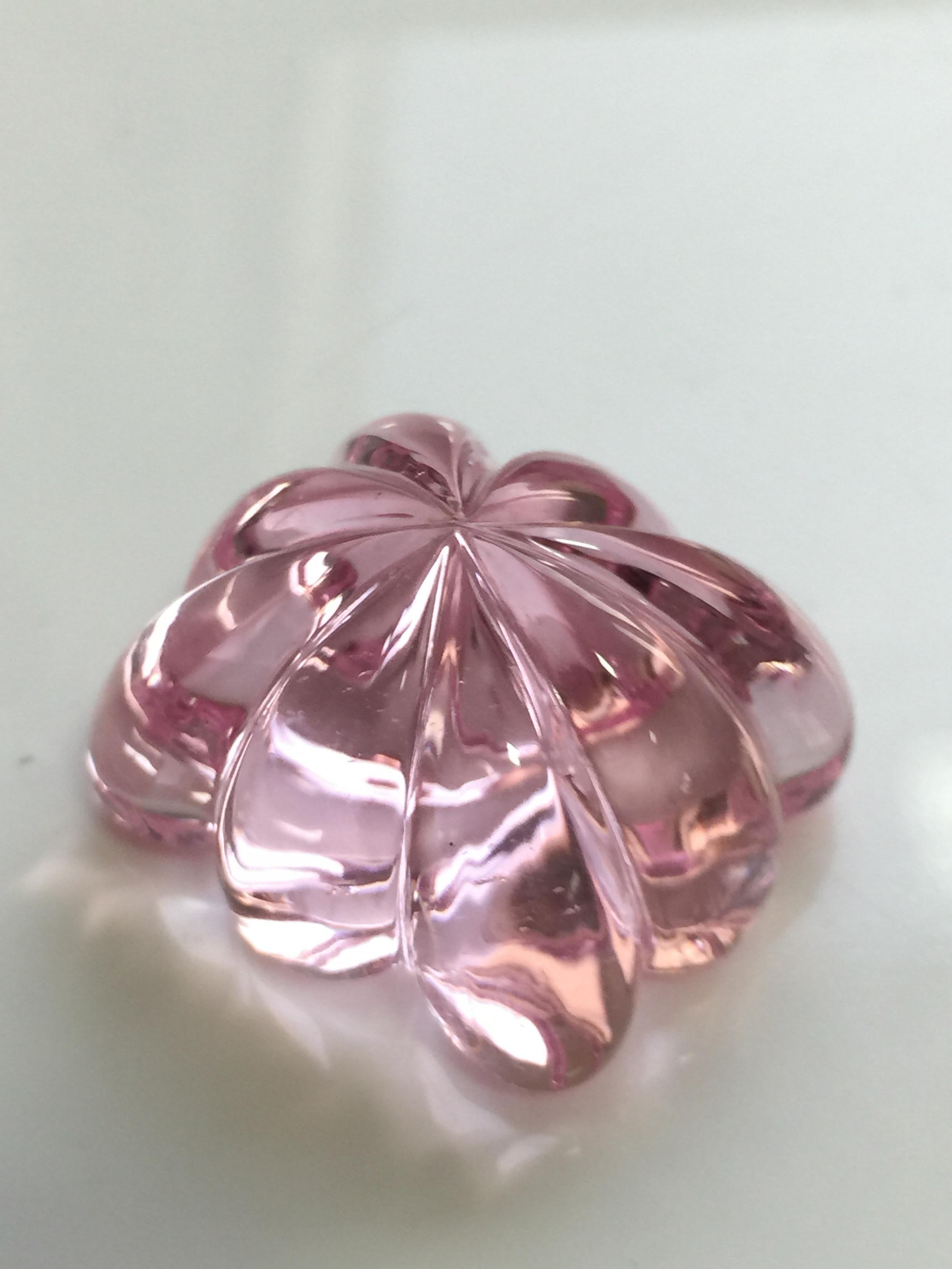 Natural Pink Morganite Fancy Carved Cabochon 
1 Piece
Weight - 82.57 Ct
Size - 28 x 24 x 16 mm
Top Quality Carved Morganite Gemstone 