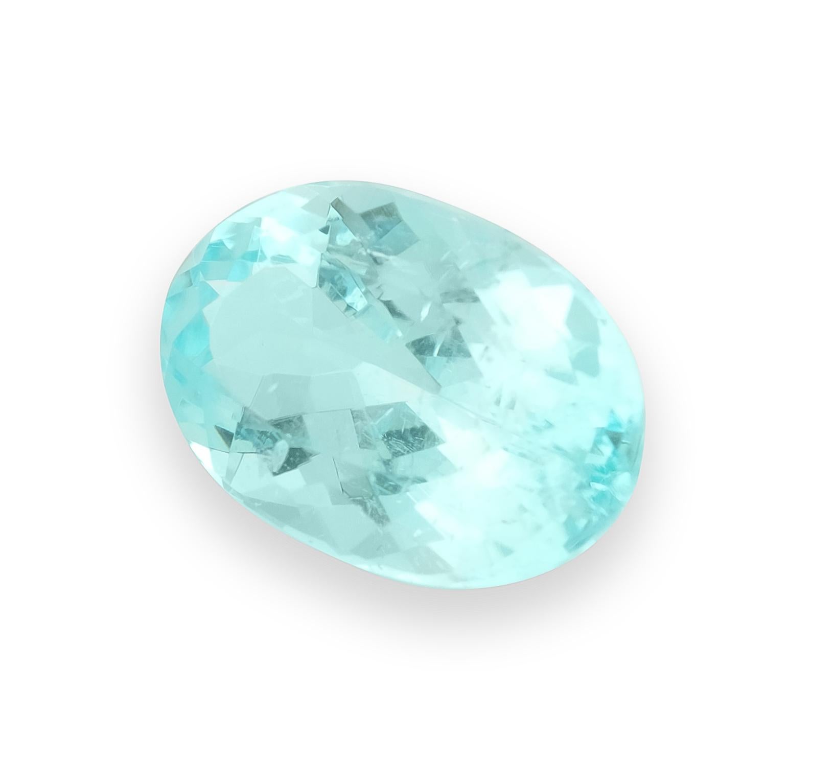 Natural Mozambique Greenish Blue Paraiba Tourmaline Stone 1.54 cts / GIA Report In New Condition For Sale In Los Angeles, CA