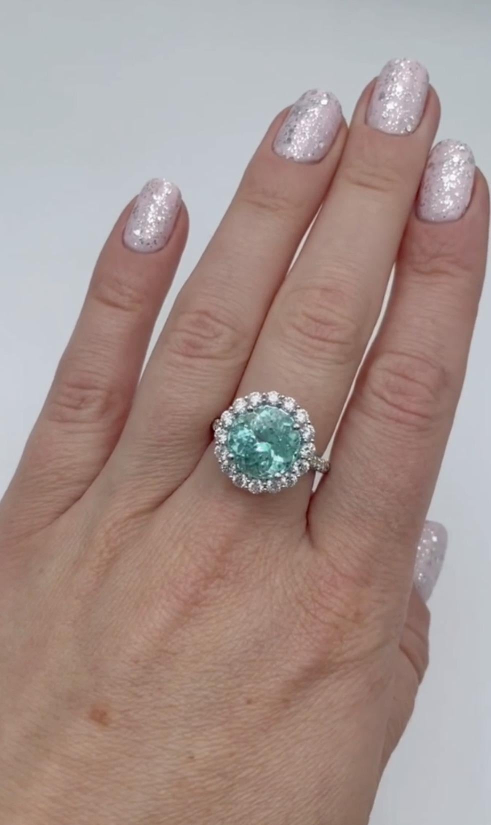natural paraiba tourmaline ring