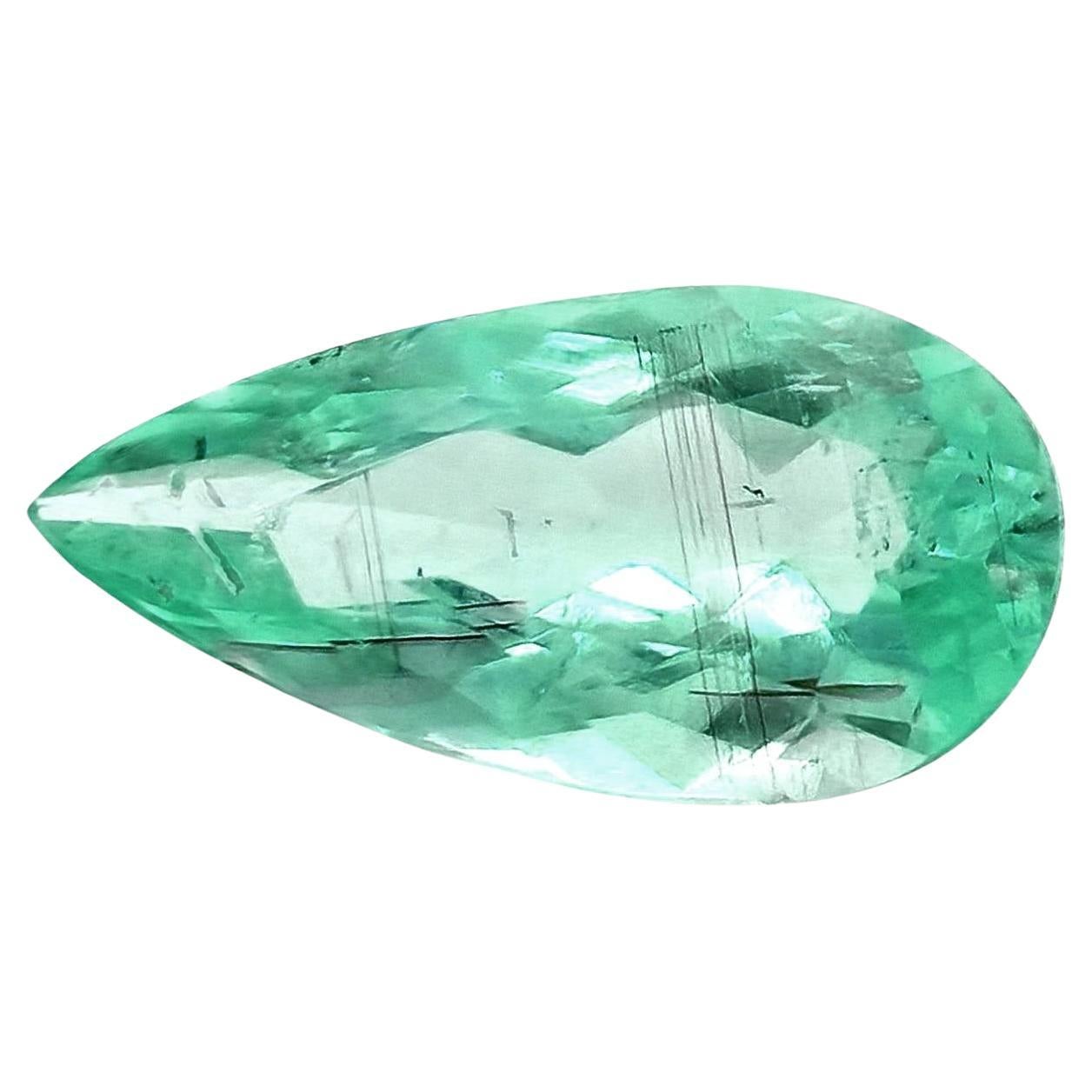 Tourmaline paraiba naturelle du Mozambique de 0.99 carat avec rapport GIA