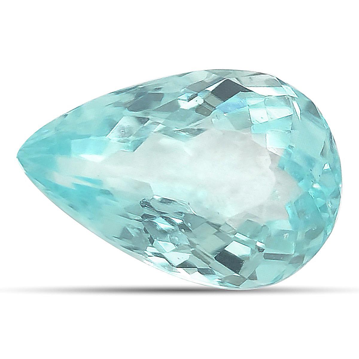 Découvrez l'allure vive de cette tourmaline Paraiba naturelle du Mozambique, pesant 1,19 carat et ayant la forme d'une élégante poire. Réputée pour sa teinte bleu verdâtre captivante et son feu intérieur incandescent, cette pierre précieuse est un