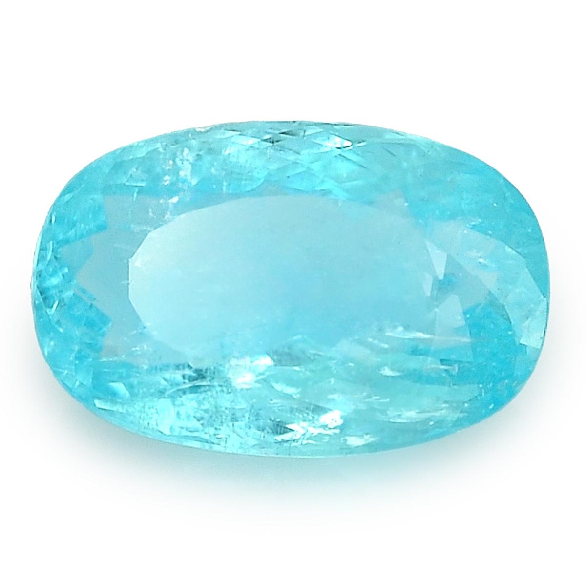 Erleben Sie die Brillanz dieses natürlichen mosambikanischen Paraiba-Turmalins mit einem Gewicht von beeindruckenden 3,47 Karat. Mit seinem fesselnden grünlich-blauen Farbton, seiner außergewöhnlichen Klarheit und seiner feinen ovalen Form ist