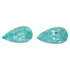 Natural Mozambique Paraiba Tourmaline Matching Pair 1.43 carats with GIA Report