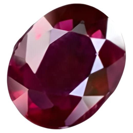 Natural Mozambique Red Loose Ruby Stone 0.85 carats Oval Shaped Gemstone For Sale