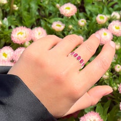 Natural Mozambique Ruby Ring With Diamonds 1.44 Carats 9K Yellow Gold