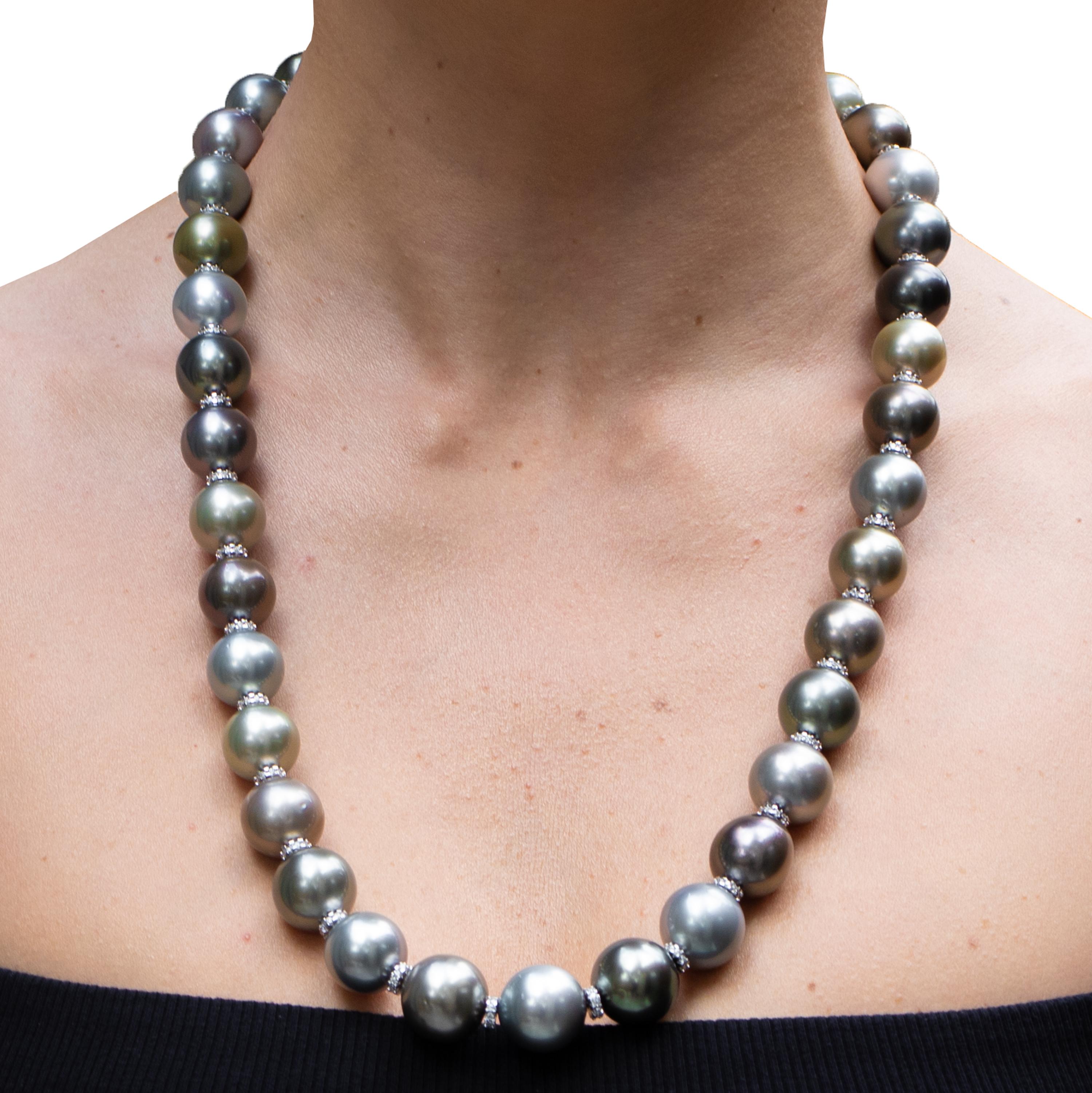 multi color tahitian pearl necklace