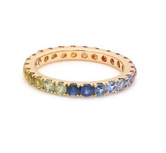 Natural 1.94cts Multi-sapphire Ring in 14k Gold