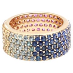 Natural  blue sapphire ring in 18k gold