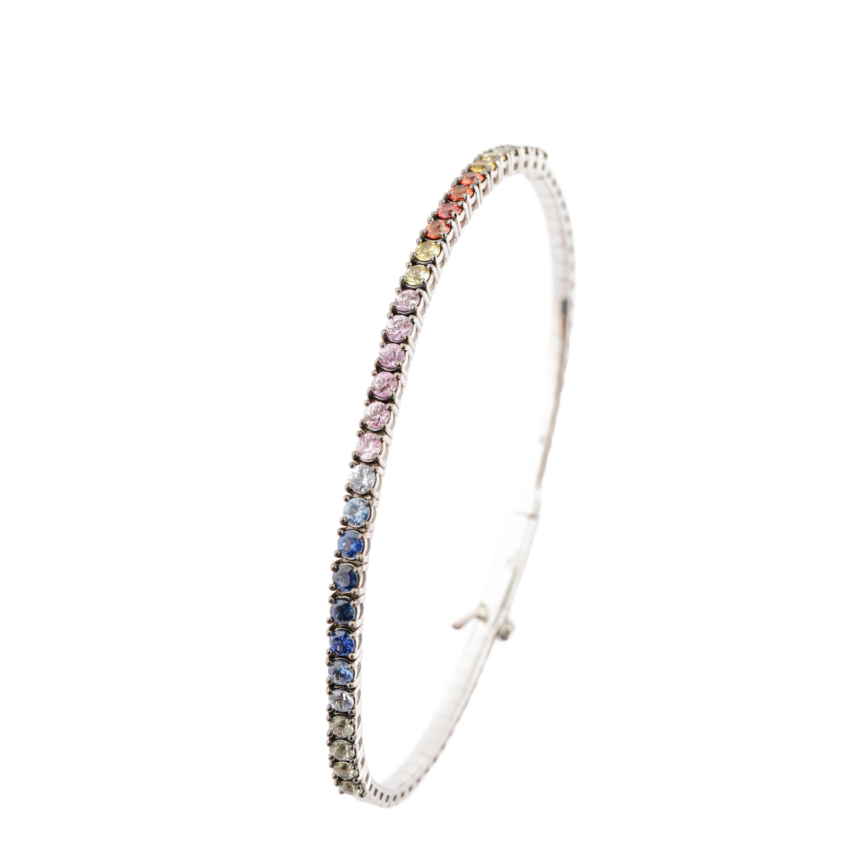 Pulsera Zafiro Múltiple Natural 1,92cts en Oro de 18k en Nuevo estado para la venta en jaipur, IN