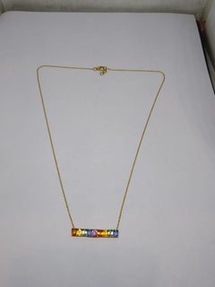 Collana con zaffiri naturali misti da 2,45 carati in oro 18 carati