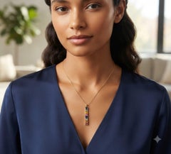 Natural Multi Sapphire 2.77CTS & Tanzanite 0.98CTS Earring in 14k Gold