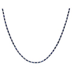 Collana con zaffiri multipli naturali e diamanti da 0,58 carati in oro 18 carati