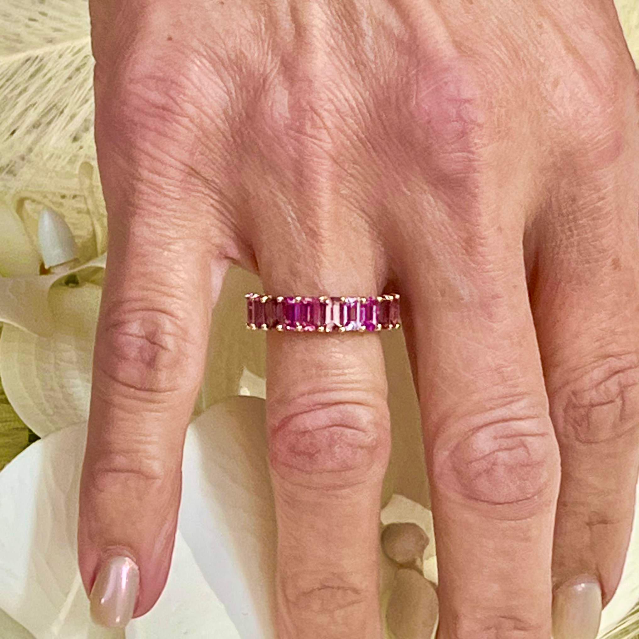 Natural Multi-Shade Sapphire Ring Size 6.5 and resizable set in 14k Rose Gold with 4.20 TCW

Certified $4,950 217582

This is a Unique Custom Made Glamorous Piece of Jewelry!

This magnificent semi-eternity band showcases the vibrant beauty of