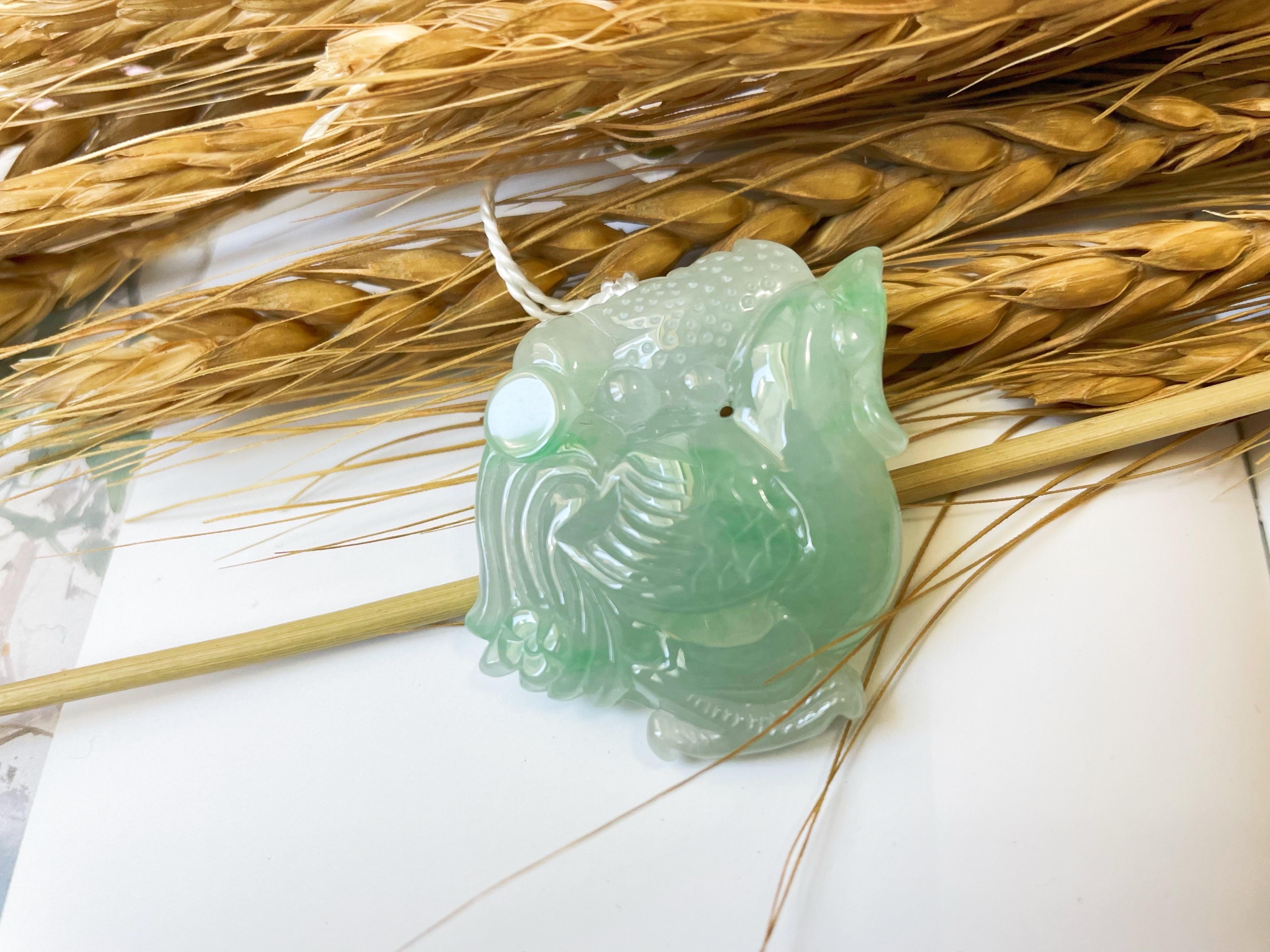 Artisan Pierre libre du Myanmar, jadéite naturelle vert pomme en vente
