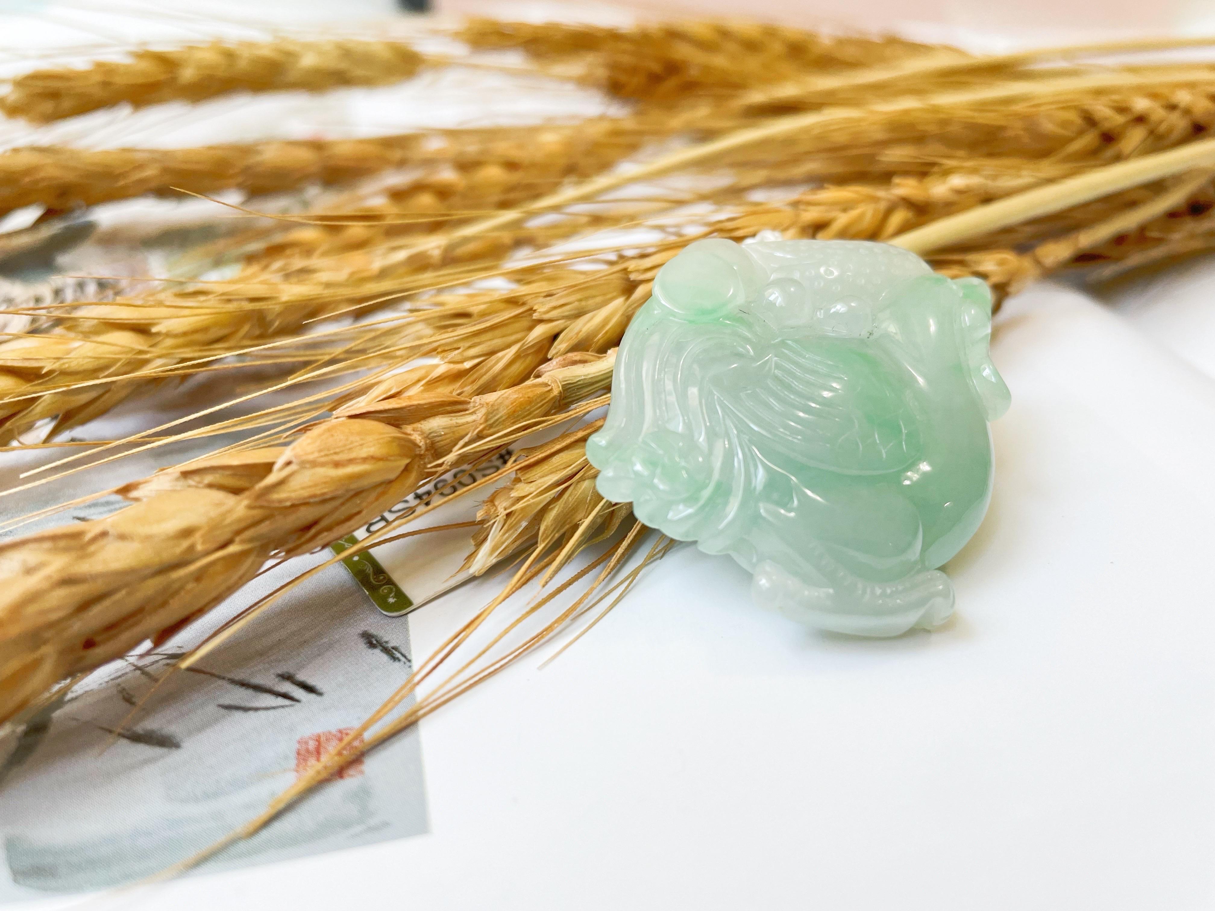 Pierre libre du Myanmar, jadéite naturelle vert pomme en vente 1