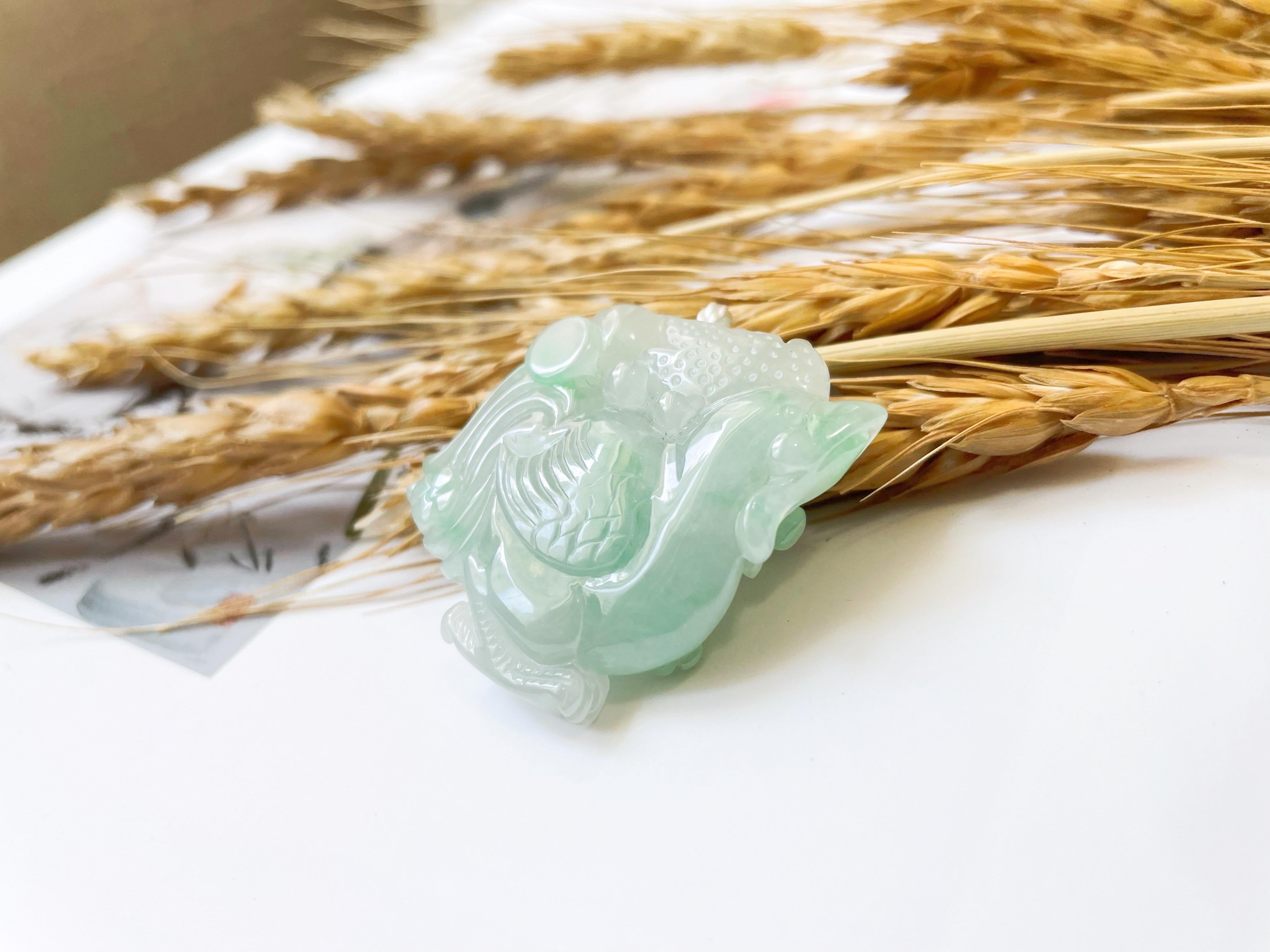 Pierre libre du Myanmar, jadéite naturelle vert pomme en vente 2