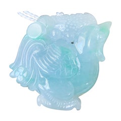 Natural Myanmar Apple Green Rooster Jadeite Loose Stone
